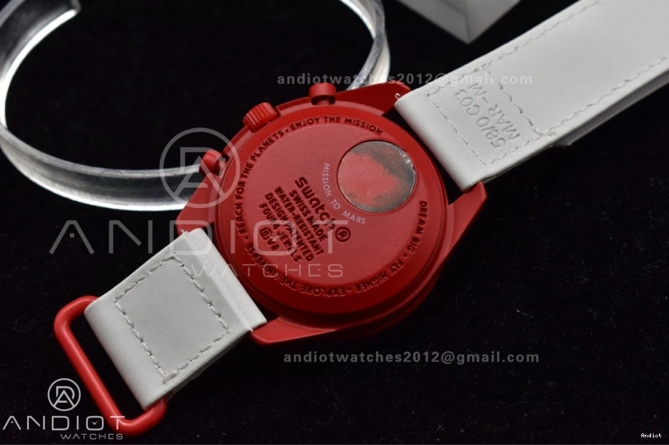 Quartz Strap x Swatch Moonwatch Mission Nylon Mars to Omega Bioceramic on 1229